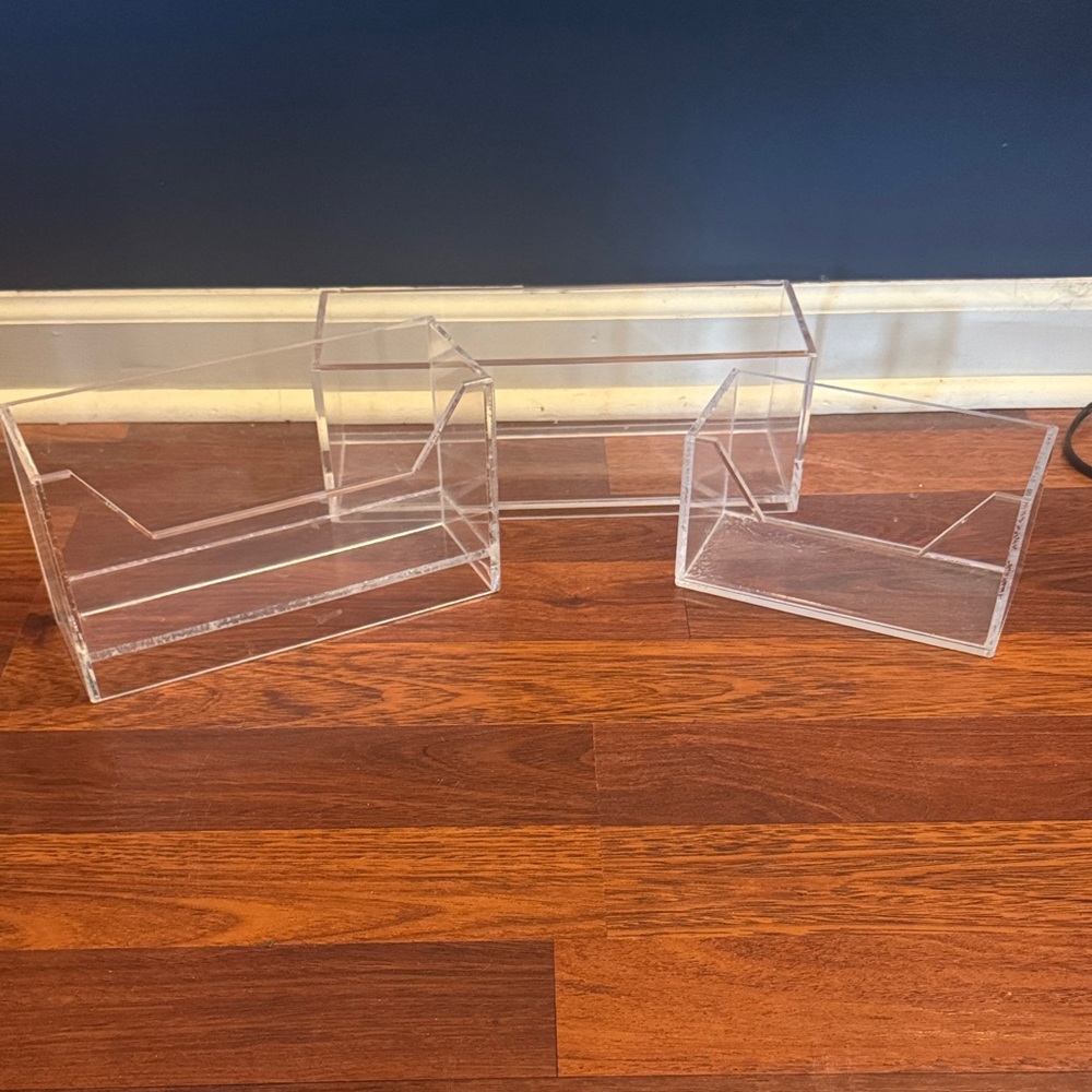 3 pc  Acrylic Organizers